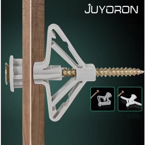 20Pcs Plane Type Expansion Drywall Anchor Kit With Screws Self Drilling Wall Home Pierced Special For Gypsum Plastic Gypsum Boar