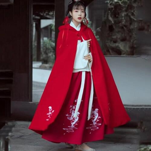 2020 Chinese Ancient Clothes Red Hanfu Dress For Women Ancient Han Dynasty Princess Clothing Hanfu Dress Festival Outfit SL2815