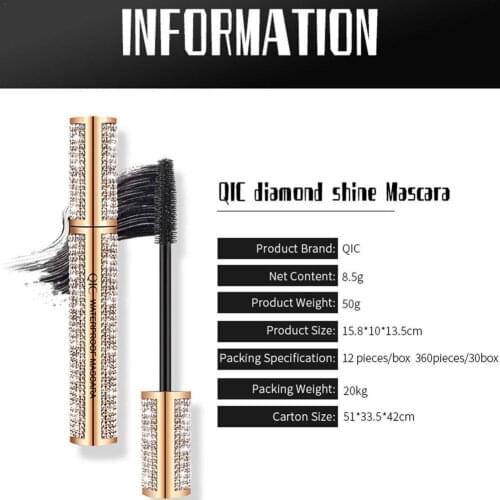 4d Fiber Diamond Mascara Natural 3D Mascara Eyelash Lashes Long Extension Eye Curling Cosmetics Lashes U6J4