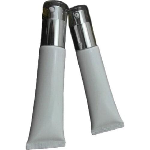 50pcs/lot 30ML 30g Empty BB/CC Cream Tube Plastic Silver Lotion Pump White Bottle Airless Bottle Sun Cream Packing Container