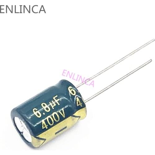 30pcs/lot 6.8UF high frequency low impedance 400V 6.8UF aluminum electrolytic capacitor size 10*13mm S32 20