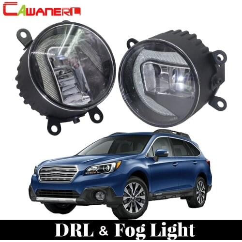 Cawanerl 2 Pieces Car Styling LED Light Fog Light Daytime Running Lamp DRL White 12V For Subaru Outback 2010 2011 2012