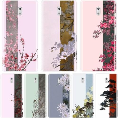 Back Cover For Nokia 8 6 5 3 2 1 Chinese Flower China Pink Blue White Floral Silicone Soft Phone Case For Nokia 7 Plus X6 Case