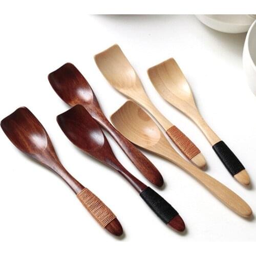 100pcs Wood Spoon Ice Creanm Spoon Dessert Food Sticks Reusable Chinese Japanese Tableware Wooden Kitchen Household