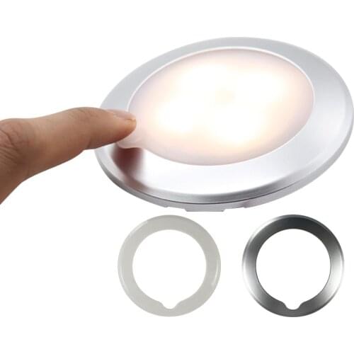 DREAMRV12V Trailer Parts 95mm Touch Round Warm Color Waterproof IP67 Adjustable interior reading lamp 2.4W LED RV Lights