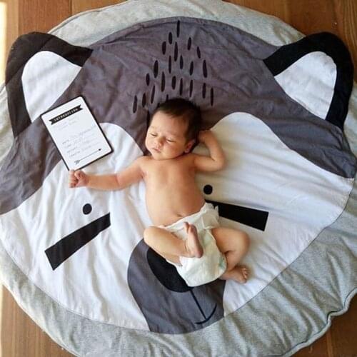 Round Fox Newborn Paper Play Mat Jenner Baby climb Blanket Kids Mats Toddler Boys Girls Floor Carpet creeping peuter Toy