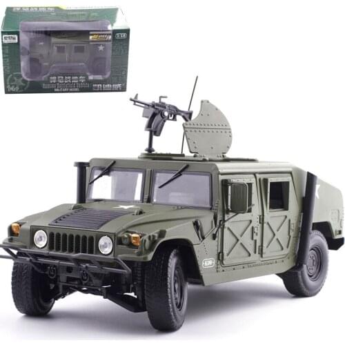 Alloy Diecast For Hummer Tactical Vehicle 1:18 Military Armored Car Diecast Model with 5 Door Opened Hobby Toys For Children