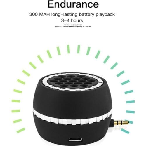 3.5mm Audio Jack Mobile Phone Amplifier Speaker Mini In-line Subwoofer Computer Universal External Amplifier Sound Box