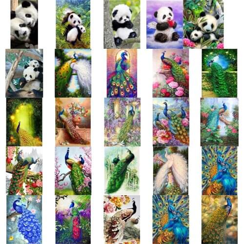 Green peacock cross stitch kit people 18ct 14ct UNprinting11ct count print canvas stitches embroidery DIY handmade needlework