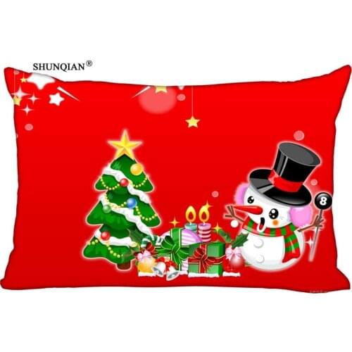 New Christmas Santa Claus Pillow Case Custom Wedding Pillowcase Cover Cases Gift Zippered Rectangle Pillow Case