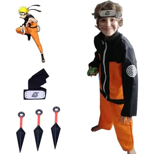 Наруто Cosplay Costume Anime Ninja Costume Show Set Japanese Cartoon Costume Ninja Jacket Tops Pants Adult Children