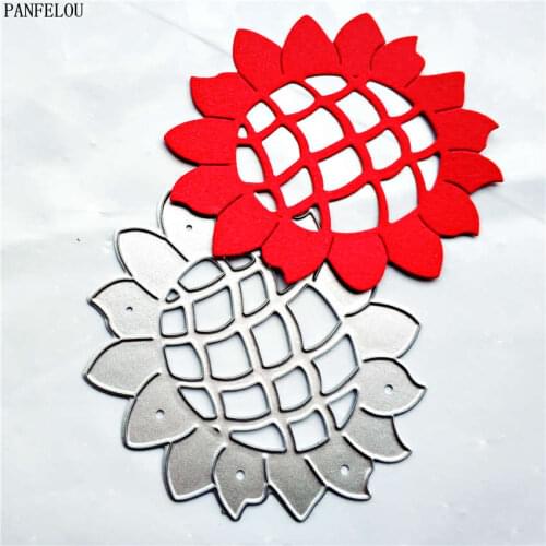 PANFELOU Grid sunflower Scrapbooking DIY album Embossing mould cards paper die metal craft stencils punch cuts dies cutting