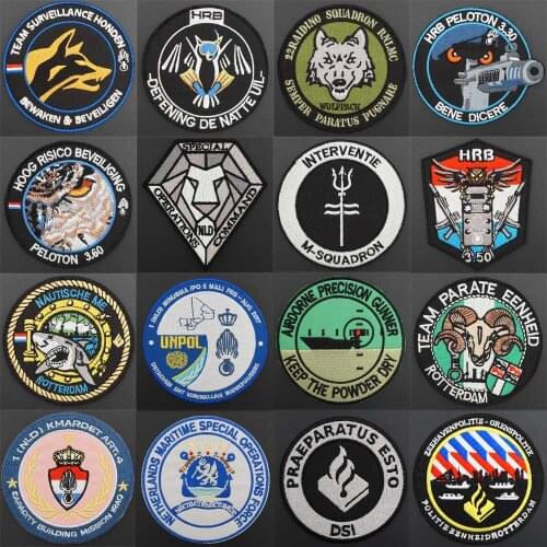 INTERVENTIE HRB Embroidery Hook Backing Patch Tactical Morale Badge In Bag Jacket Arm Hat