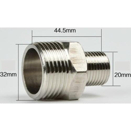 1/2" BSPP male Turn 1" BSPP Male Reducer 201 Stainless Pipe Fitting Connector Coupling Adapter Nipple
