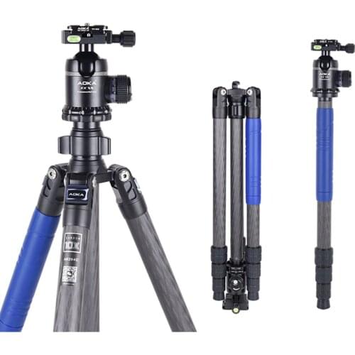 AOKA KU284C+KK38 Compact lightweight carbon fiber camera professional outdoor travel tripod