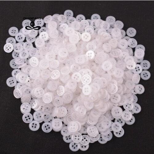 QUANFANG 500pcs/lot ,4 Holes ,Resin Buttons Of DIY Scrapbooking Patchwork Sewing/Decorative Crafts Home Decoration Solid color