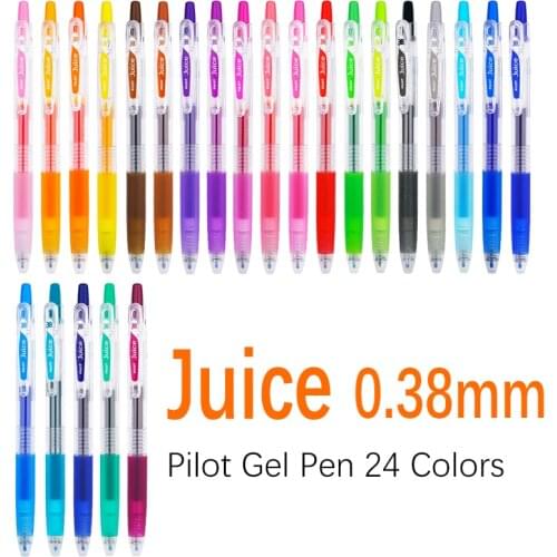 24pcs PILOT Juice Gel Pen 0.38mm Kawaii Candy 24 Colors For Writing Drawing Cute Girl Gift Scrapbook DIY Supplies LJU-10UF