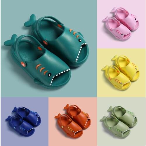 Summer 3D Fun Shark Sandals Slippers Baby Boy Beach Shoes Soft Bottom Non-slip Hole Shoes Baby Girls Toddler Shoes Kids Sandalia