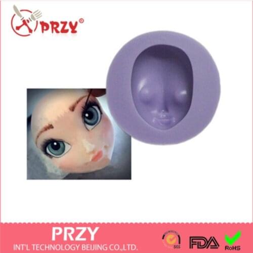 Face The Silicone Mold Doll Facial Chocolate Fondant Mold Aroma Stone Moulds Silicone Rubber PRZY Eco-friendly 001