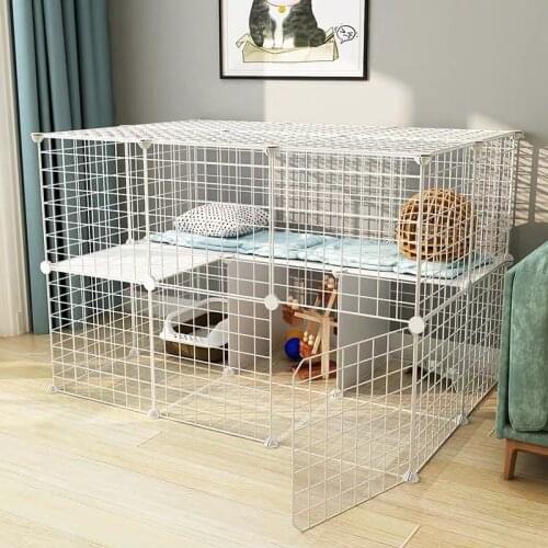 Foldable Pet Playpen Crate Iron Fence Puppy Kennel House Exercise Training Puppy Kitten Space Dog Gate Supplies Small Animals
