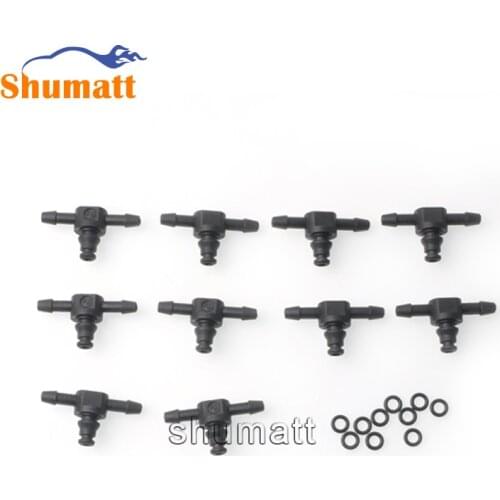 Common Rail Injector Oil Backflow Pipe Connector T Type For 110 Series Injector Plastic Tee Joint Fitting