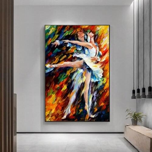 Passion Sexy Painting Naked Woman and Man Abstract Body Art Graffiti Oil Painting Canvas Print for Bedroom Hotel Wall Decoration