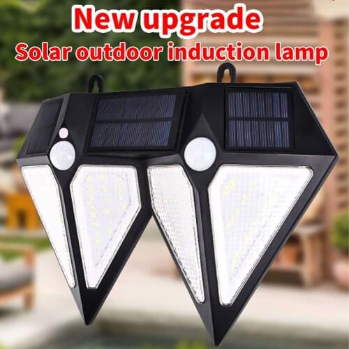 LED Solar Light Outdoor Waterproof Rhombus Solar Sunlight Powered Lamp Motion Sensor Wall Light For Garden Decor