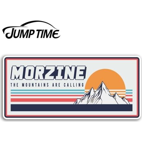 Jump Time for Retro Morzine Vinyl Stickers France Ski Sticker Laptop Luggage Window Decal Waterproof Car Accessories
