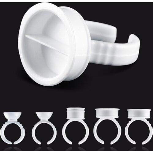 Tattoo Embroidery White Pigment Ring Cup Spot Eyelash Grafting Glue Ring Setting Tattoo Pigment Bowl