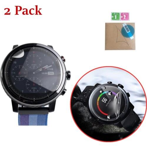 2Pcs 3H HD Explosion-proof Screen Protector Premium Protective Film For Xiaomi Huami Amazfit Stratos 2 /2S