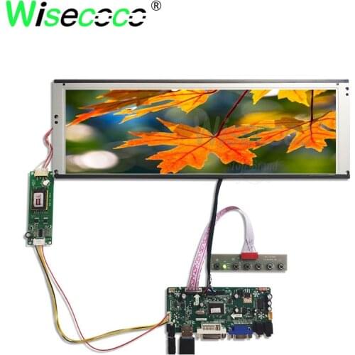 Wisecoco 14.9 inch 1280*390 20 pins LCD screen display with HDMI lvds driver board for industrial stretched Bar LCD LTA149B780F