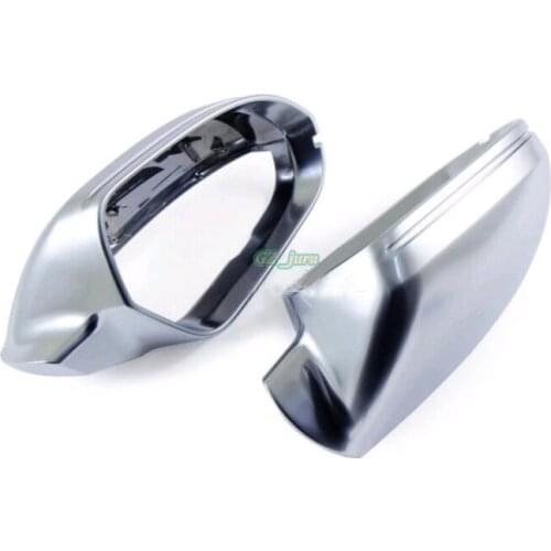 1 pair High quality Rearview Mirror Case Side Mirror Chrome Matt Cover For Audi A6 C7 2012 2013 2014 2015 2016 2017