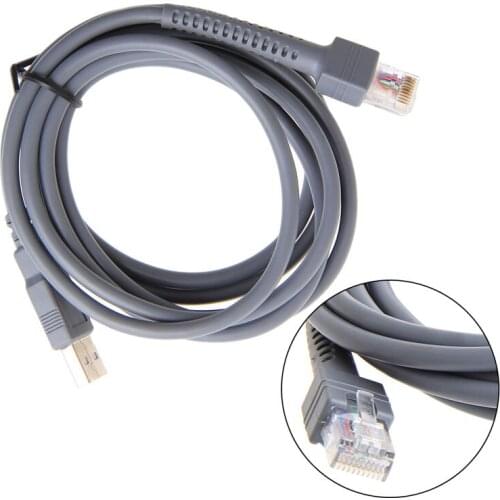 1 PC 2M USB Cable Symbol Barcode Scanner LS1203 LS2208 LS4208 LS3008 CBA-U01-S07ZAR