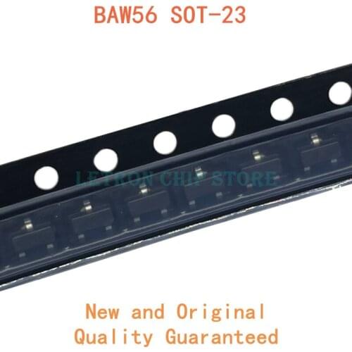100PCS BAW56 SOT-23 A1 A1W SOT23 SMD Switch diode new and original IC Chipset