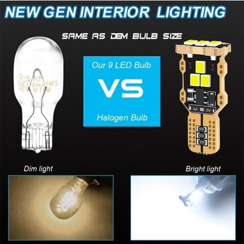 2 Pcs 6000K 921 912 T15 LED Back Up Reverse Light Bulbs Xenon White Led Brake Light Third Brake Light Bulbs Truck Light