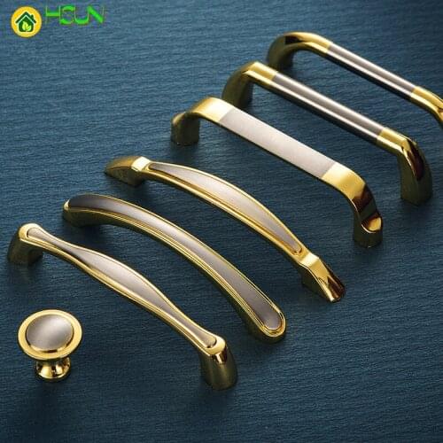2 pcs zinc alloy door handle cabinet pull drawer handles cupboard Wine Cabinet Knobs gold Handles