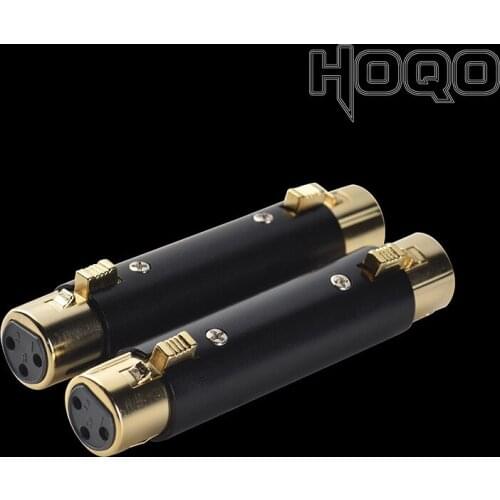 3-Pin XLR Jack Female To Female Audio Microphone Mic Adapter Connector Xlr Female To Female Copper Core Gold-plated Connectors