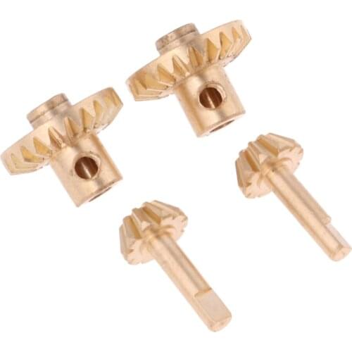 4pcs Brass Gears Pinion for WPL 1/12 RC Car Pick-up Truck GAZ Spare Parts