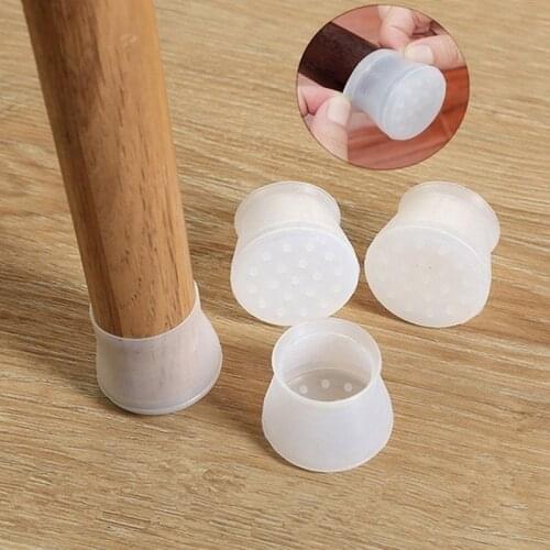 4pcs PVC Furniture Leg Protection Cover Table Feet Pad Floor Protector Anti-slip Table Legs For Chair Leg Floor Protection