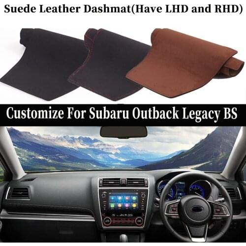 Accessories Car-styling Suede Leather Dashmat Dashboard Cover Dash Carpet For Subaru Outback Legacy BS 2015 2016 2017 2018 2021