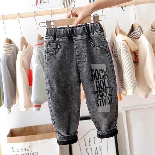 Childrens Clothing Baby Boys Jeans 2020 Autumn Boys Korean Style Casual Denim Pants Boys Cowboy Trousers Fashion Korean Jeans