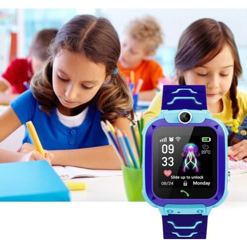 Touch Waterproof SIM Card SOS GPS Anti-Lost Kids Children Smart Phone Watch Boys Girls with Sim Card Photo Waterproof IP67 Gift