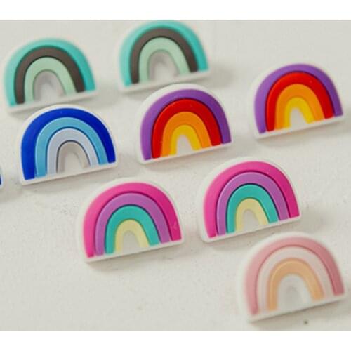 Baby Silicone Rainbow Bead Silicone Teether Food Grade Silicone Baby Teether Teething Toy Baby Products For Newborns