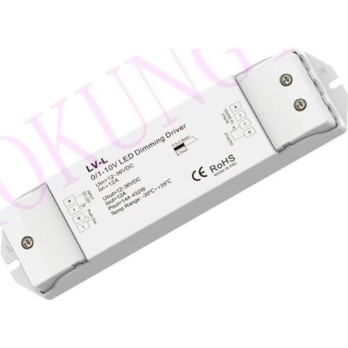 12A*1CH 12-36VDC CV 0/1-10V Dimming Driver LV-L 1 channel 0/1-10V input, 1ch PWM constant voltage or constant current output
