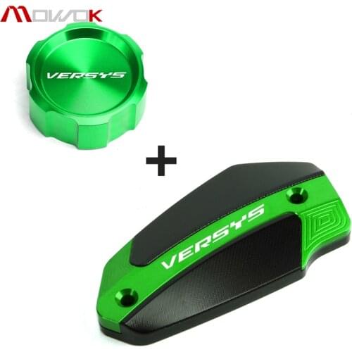 For KAWASAKI VERSYS650 VERSYS 650 2007-2020 NEW Motorcycle Aluminum Rear & Front Brake Fluid Reservoir Cap Cylinder cover
