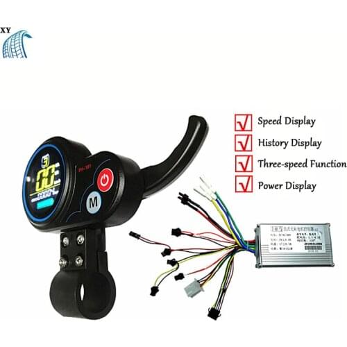 Electric Scooter 36V/48V USB Rechargeable LCD Switchboard Meter Scooter Controller with Anti-theft One-button Remote Control