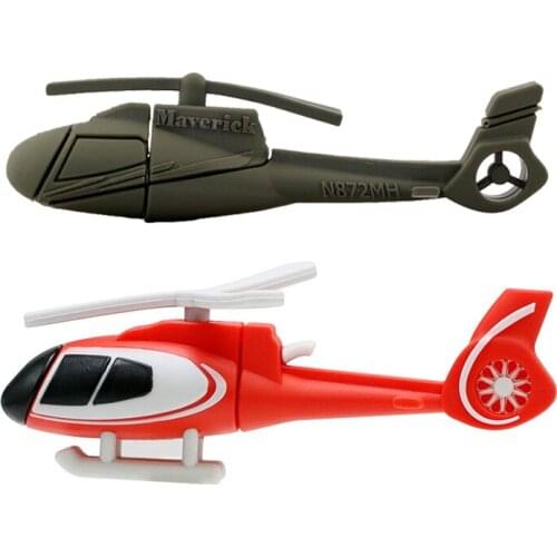 USB 2.0 Cartoon Helicopter Usb Flash Drive Air Plane Pendrive 4GB 128GB 16GB 32GB 64GB Pen Drive Aircraft U Disk Memory Stick