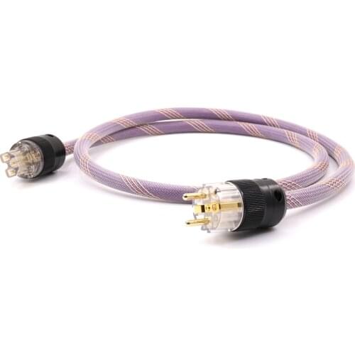 Hifi audio gold plated EU Plug AC-313 OFC Copper SCHUKO Power Cable AC power cord cable