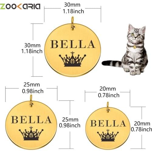 Custom Lucky Pet ID Tags Laser Personalized Dog Engraved With Name Cat Plate Collars Leashes Pendant For Small Dogs Supplies