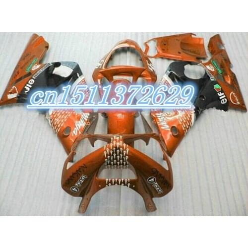 Custom fairings kit for KAWASAKI Ninja ZX6R 2003 2004 Injection racing fairing set ZX 6R 636 03 04 orange black body repair sets